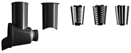CHEF CUISINE Gemüseschneider Set für digitale Küchenmaschine, 3 Edelstahl-Einsätze für Julienne, Scheiben & grobe Raspel, große Einfüllöffnung, Bajonettverschluss, bis 2 kg Gemüse, robust & hygienisch