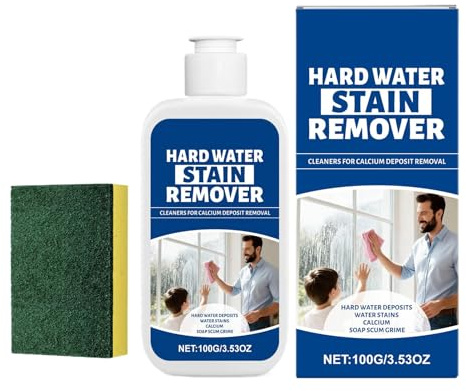 Ranley Quitamanchas de agua dura – Limpiador de manchas de cal – Eliminador obstinado ducha | Para baño, cocina, bañera, azulejos, grifo puerta muebles acero