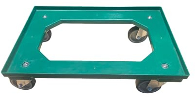 Transportroller für Boxen (60cm x 40cm) bis zu 300kg Traglast mit Vier 360°-Lenkrollen aus Gummi