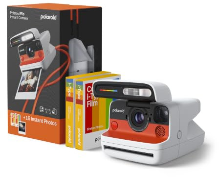 Polaroid FLIP Pack Instant Camera White + Colour Film (16 Photos)