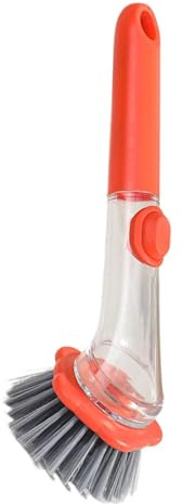 Cepillo De Platos con Dispensador De Jabón - Limpiador Ergonómico Fregador con Mango - Cepillo Limpiaplatos - para Lavar Estufas fregaderos sartenes y electrodomésticos Cocina hogar