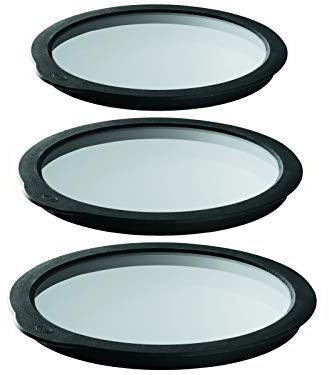 RÖSLE 13391 Frischhaltedeckel aus Glas 3er Set (Ø 16/20/24 cm)