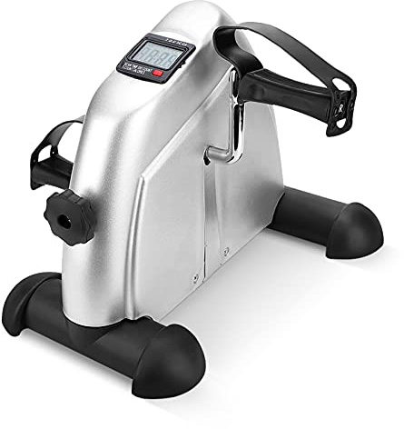 Wakects Pedal Trainer, Mini-Bike Übungspedal mit LCD-Monitor zur Erholung von Armen und Beinen zu Hause, 37,5 x 34,5 x 30,5 cm