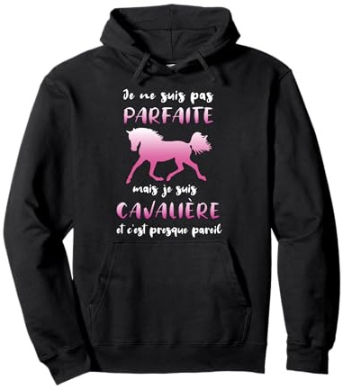 Je Ne suis Pas Parfaite mais Je suis Cheval Filles Sweat à Capuche