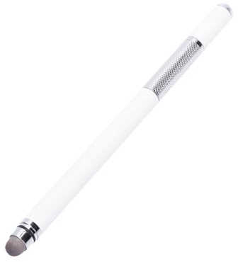 Lápiz Capacitivo de Doble Punta de Metal para Pantalla Táctil | Blanco, Punto Preciso y Diseño Ligero, para Teléfono y Portátil, Escritura y Marcado de Documentos