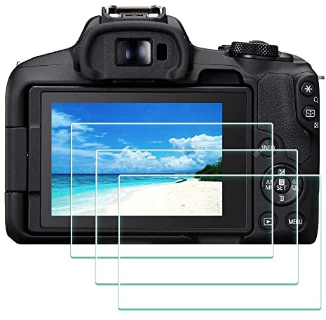 ULBTER Schutzfolie Displayschutzfolie für Canon EOS R50 / R8 EOSR50 LCD Glas Kratzfest Anti-Staub Blasenfrei [3 Stück]