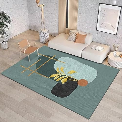 RUGMRZ Teppich Badezimmer Moderner Minimalismus Auslegware Kinderzimmer grün outdoortepiche tepiche für Schlafzimmer Teppich Badezimmer tepich100x160CM