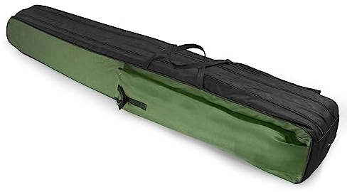 Aves-24 Rutentasche Angelkoffer mit 1, 2 oder 3 Fächern – Angeltasche für 80 bis 190 cm Ruten – Robuste Fishing Tasche für Angelzubehör