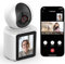 SHIWOJIA Cámara WiFi interior, cámara monitor anciano/niño con llamada con un botón, audio de 2 vías, rotación 360°, visión nocturna, detección de movimiento