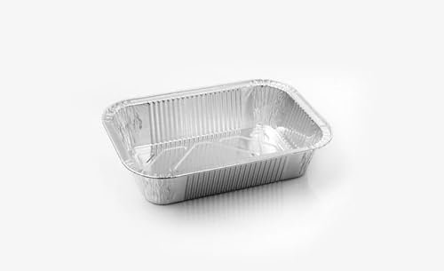 Inoverse Lot de 1000 plateaux en aluminium pour barbecue, 20,4 x 13,9 x 4,4 cm, plateaux en aluminium, pour cuisson, grill, bols en aluminium de qualité supérieure
