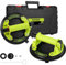 DEWINNER 2 Pack 8 Glass Vacuum Suction Cups, Heavy-Duty Glass Suckers, Up to 200KG Load Capacity, Powerful Industrial Suction Cup with Carry Case for Lift Glass and Tiles (Green)