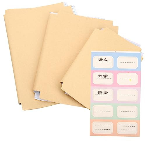 Tofficu 30 Blatt Kraftpapier Buchumschläge Selbstklebend Buchschutzhüllen Verformungs und Wellungsbeständig Schulbücher Lehrbücher Schutz