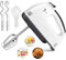 WAVATA Frullatore manuale 260 W sette velocità regolabile miscelatore elettrico con gancio impastatore e frusta bianco