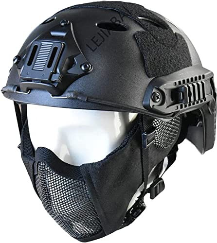 ANSNOW Pistola ad Aria Compressa Tattica, Veloce e Regolabile Casco Tipo Pj, Copertura in Rete Pieghevole Pera ad Aria Compressa, Taglia Unica Adatta per Adolescenti o Adulti