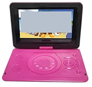 Lecteur DVD Écran Rotatif Portable HD Smart TV VCD Lecteur DVD Carte SD Lecteur vidéo USB avec Batterie Rechargeable Une Vue Parfaite à Chaque Fois(Pink)