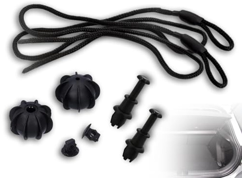 Lhbwhiz 2 Stück Auto Halteband Hutablage,Heckablage Strap Halterung,Kofferraumabdeckung Haltebänder,Den Kofferraum Band Halterung,Kompatibel mit VW auto,Kompatibel mit Audi auto(Schwarz,45 m)