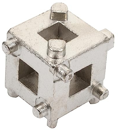 PRETYZOOM Herramienta de Rebobinado de Pistón Pinza Freno Disco Trasero, Acero al Carbono, Adaptador Cúbico, para Mantenimiento Automotor, Uso en Coches, Ajuste de Pastillas