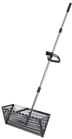 Sand Rechen mit Langem, Griff Sandfloh Harke Groß Edelstahl Strandsand Sieb, Sand-Flohrechen Strandsandsieb, Kohlenstoffstahl für Strandsieb und Reinigung