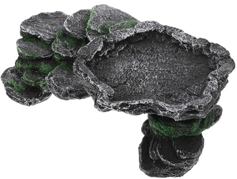 Piattaforma per Tartarughe Resina per Rettili con Design Simulato Accessorio per Terrario e Decorazione per Facile da Scalare