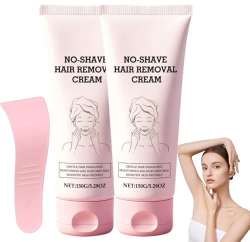 Bare Basics No Shave Hair Removal Cream, Bare Basics Haarentfernungscreme, Enthaarungscreme Intimbereich Frauen für Bikinizone und Achseln, geeignet für empfindliche Haut (2)