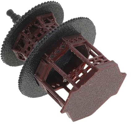 Zerodeko Mini Padiglione da Giardino in Resina Statua Bonsai Decorativa in Miniatura Riproduzione di Padiglione Tradizionale Cinese per Micro Paesaggi e Ornamenti da Cortile