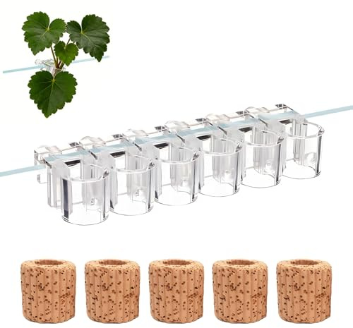 6 Piezas Soporte Transparente Para Plantas De Acuario Jardinera Acuario Reutilizable Reduce La Acumulación De Impurezas Transparente E Invisible Ajustable En Múltiples Ángulos Con 5 Anillos Retención