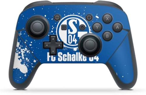 DeinDesign Skin kompatibel mit Nintendo Switch Pro Controller Folie Sticker Bundesliga FC Schalke 04 Fußball