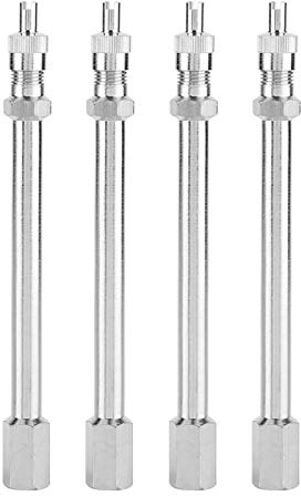 Extensión de la válvula del neumático, extensión de la válvula del neumático de 100 mm, 4 uds.