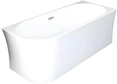 Vente-unique - Baignoire d'angle - 150 x 75 x 59 cm - Acrylique - Blanche - Angle droit - 201 L - PONTICOLA