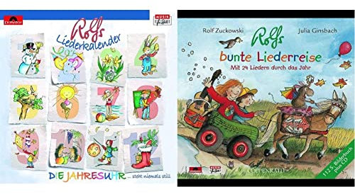 Rolfs Liederkalender: Die Jahresuhr & Rolfs Bunte Liederreise. Mit 24 Liedern durch das Jahr (+ 112 Seiten Bilderbuch)