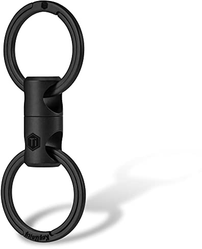 KeyUnity KA15 Connettore portachiavi girevole a doppia estremità, Organizzatore di chiavi girevole in titanio Linker per moschettone, campanello a vento, pianta, accessorio fai-da-te