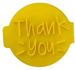 The Cookie Cutter Hub Thank You Embosser Embosser/Stamp for Cupcakes Fondant Icing Clay Cake Baking Decoration