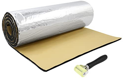 QUARKZMAN Auto Isolamento Termico 5 mm Insonorizzazione per Cofano Motore Campeggio Auto 152x100cm (Rullo)