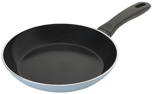 BALLARINI Caprera - Padella 24 cm, in alluminio, adatta a induzione, rivestimento antiaderente in ceramica, made in Italy, colore: Blu