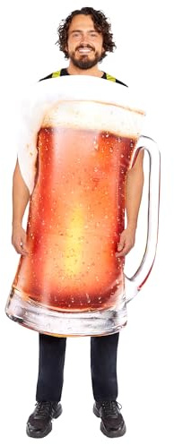 Amscan 9918661 - Unisex Pint of Beer Tabard Adults Festival Fancy Dress Costume Size: Standard