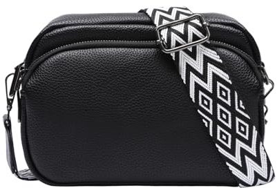 ZOUIQSS Damen Umhängetasche Leder Raute Frauen Crossbody Schultertasche Metallknopf Handtasche mit verstellbaren Schultergurten