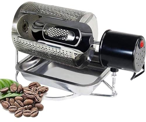 Generisch Elektrischer Kaffeebohnenröster, 40W Edelstahl Röstmaschine für Getreide Bohnen Nüsse, gleichmäßiges Erhitzen, Langlebig - Perfekt für Hausbraten!