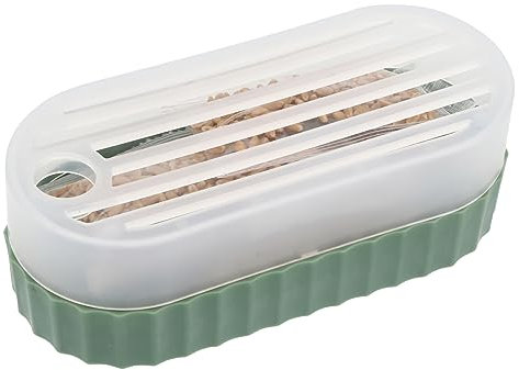 BESPORTBLE Soilless Cat Grass Planting Box Kit with Roman Column Texture and Green Pp Material Safe and Elegant Cat Grass Container for Indoor Catnip Plants
