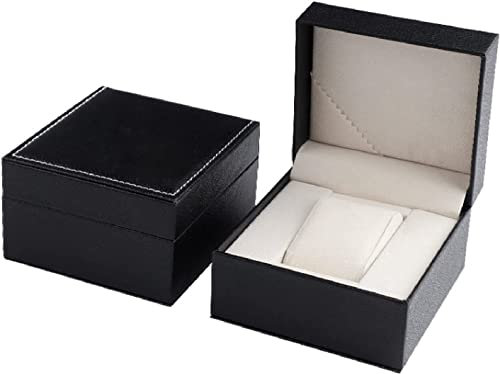 LEVINE Uhrenbox, Luxus-Uhrenbox, Uhrenhalter, Uhrenaufbewahrungsbox, Uhrentasche, Organizer, Flip-Cover, Gummi-Embryo-Uhrenbox, Uhrenbox, Schmuck-Manschettenknopf-Aufbewahrungsbox