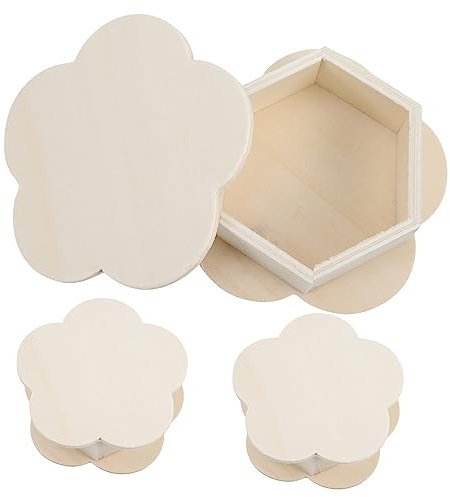 ABOOFAN Lot De 3 Petites Boîtes À Bijoux En Bois Non Boîtes De Rangement Décoratives Pour Artisanat