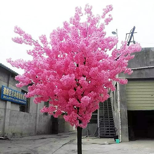 Künstlicher weißer Kirschbaum mit mageren Blüten, Baum mit mageren Seiden-Blumen, künstlicher Baum mit mageren Pfirsichblüten für Hochzeit, Party, Heimdekoration, Innen- und Außenbereich, Gärten, 2