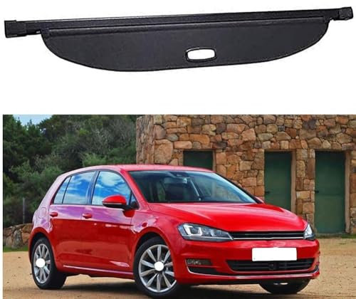 CCLXWY Auto Laderaumabdeckung Kofferraum für Golf 7 2014-2018,Kofferraum Schutz Abdeckung Laderaumabdeckung,Kofferraumabdeckung Rollo Schutz Innere Zubehör,A