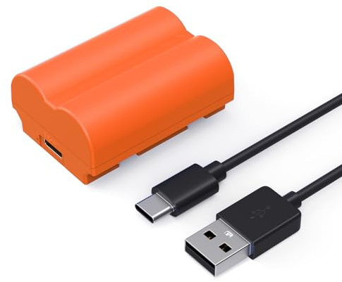 SMALLRIG NP-W235 Batterie 2400 mAh USB-C pour Fujifilm X-T5, X-T4, GFX100S, 2,5 Heures de Charge Complète pour Fujifilm X-T5, X-T4, X-H2S, X-H2, GFX50S II, VG-XT4, X-S20, Orange - 4970