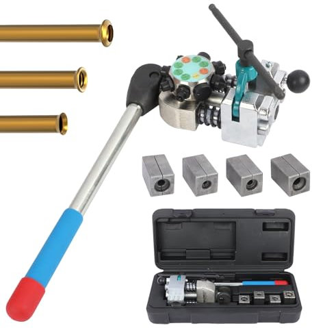 KAISAL Bremsleitung Bördelgerät, Professional Bördelgeräte für Bremsleitungen 45-Grad Einzel-, Doppel-, und Bubble-Bördel, 3/16, 1/4, 5/16, 3/8 und 4,75 mm Bördelwerkzeug