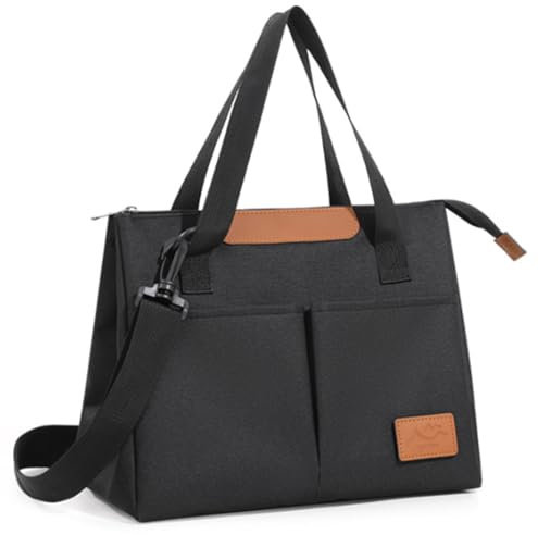 WUWYOUWL Bolsa de almuerzo, bonita lonchera aislada de cartón, bolsas de almuerzo reutilizables, bolsa de almuerzo impermeable, bolsa de almuerzo plegable para mujeres, hombres, niños y estudiantes,