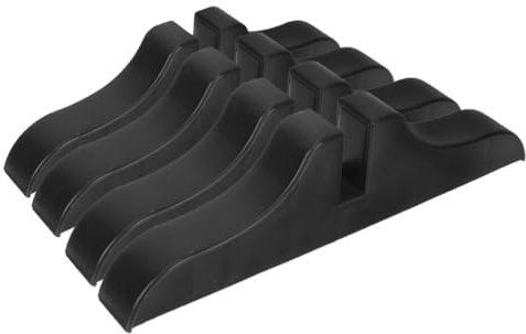 Soporte de mamparo estabilizadores para pantalla de privacidad de plástico negro - Base práctica para oficina y hogar fácil instalación