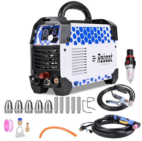 Reboot RBC6000L Coupe-plasma 60A – Arc pilote sans contact, 240V, Coupe max 16mm & Coupe propre 10mm, avec kit de consommables
