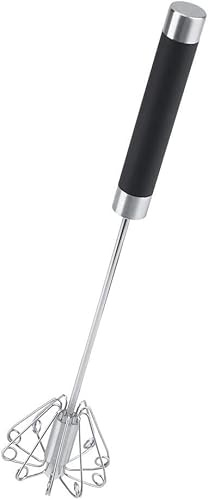 Jnjnyng Frullino Rotante semiautomatico e spingiuova Manuale, Miscelatore Manuale in Acciaio Inossidabile, utilizzato per mescolare, frullino per Uova, Strumenti di Cottura da Cucina
