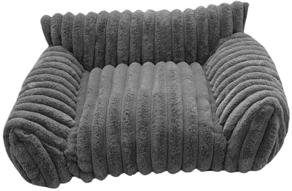 PawwJoy Haustier-Couch-Bett, Katzen-Sofa, Bett, rutschfest, für Kätzchen, Katzen, kleine Hunde, Welpen, 50 x 40 x 20 cm, Grau