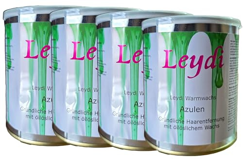 4x Leydi Warmwachs Azulen in der Dose - 4000g Wachs zur Haarentfernung